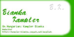 bianka kampler business card